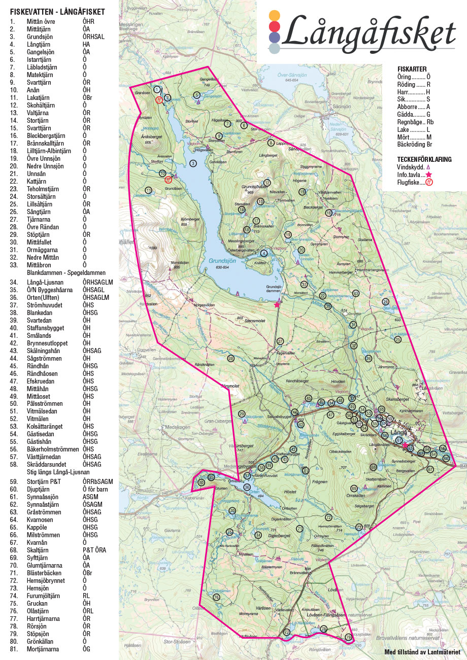 Map of fishing area