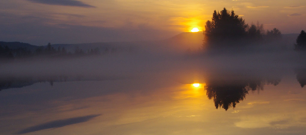 Sonnenuntergang in Härjedalen, April, Mai